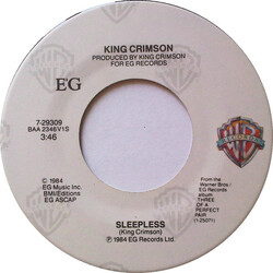 King Crimson Sleepless USED VINYL 7INCH 45 RPM SINGLE
