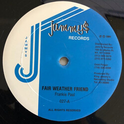 Frankie Paul Fair Weather Friend USED VINYL 12INCH 45 RPM SINGLE
