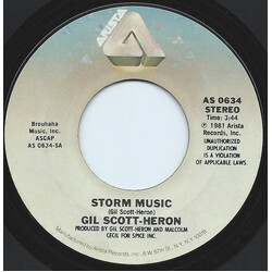 Gil Scott-Heron Storm Music USED VINYL 7INCH STYRENE