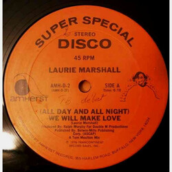 Laurie Marshall (All Day And All Night) We Will Make Love USED VINYL 12INCH 45 RPM REPRESS