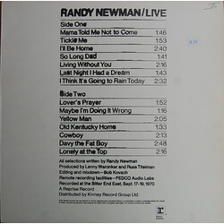 Randy Newman Live Vinyl LP USED