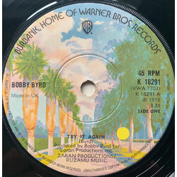 Bobby Byrd Try It Again / I'm On The Move USED VINYL 7INCH 45 RPM