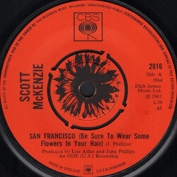 Scott McKenzie San Francisco (Be Sure To Wear Some Flowers In Your Hair) VINYL 7" USED