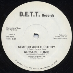 Arkade Funk Search And Destroy USED VINYL 12INCH 33 S RPM PROMO