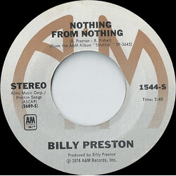 Billy Preston Nothing From Nothing / My Soul Is A Witness USED VINYL 7INCH 45 RPM STYRENE STEREO