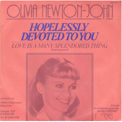 Olivia Newton-John Hopelessly Devoted To You USED VINYL 7INCH 45 RPM SINGLE REPRESS