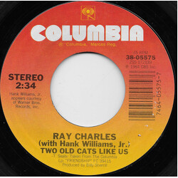 Ray Charles / Hank Williams Jr. Two Old Cats Like Us USED VINYL 7INCH 45 RPM STYRENE STEREO