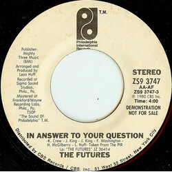 The Futures In Answer To Your Question USED VINYL 7INCH 45 RPM PROMO STEREO