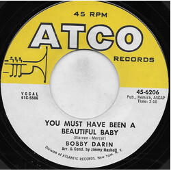 Bobby Darin You Must Have Been A Beautiful Baby / Sorrow Tomorrow USED VINYL 7INCH 45 RPM STYRENE