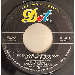 Lonnie Donegan's Skiffle Group Does Your Chewing Gum Lose Its Flavor (On The Bedpost Over Night?) / Aunt Rhody USED VINYL 7INCH 45 RPM SINGLE