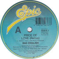 Bad English Price Of Love (Remix) USED VINYL 7INCH SINGLE 45 RPM