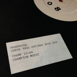 Hardhouse Check This Out / Bee Boys USED VINYL 12INCH 33 S RPM PROMO WHITE LABEL