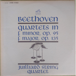 Ludwig van Beethoven / Juilliard String Quartet Quartets In F Minor, Op. 95 / F Major, Op. 135 Vinyl LP USED