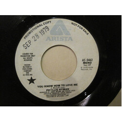 Phyllis Hyman You Know How To Love Me USED VINYL 7INCH 45 RPM PROMO