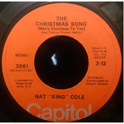 Nat King Cole The Christmas Song (Merry Christmas To You) / The Little Boy That Santa Claus Forgot USED VINYL 7INCH 45 RPM SINGLE REISSUE MONO
