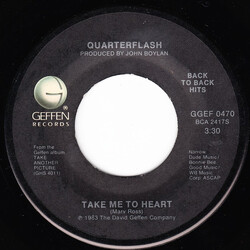 Quarterflash Take Me To Heart / Take Another Picture USED VINYL 7INCH 45 RPM REISSUE
