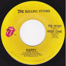 The Rolling Stones Happy USED VINYL 7INCH 45 RPM SINGLE