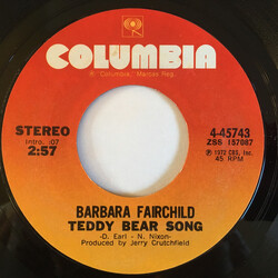 Barbara Fairchild Teddy Bear Song USED VINYL 7INCH 45 RPM SINGLE REISSUE STYRENE STEREO