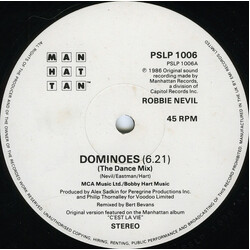 Robbie Nevil Dominoes (The Dance Mix) USED VINYL 12INCH PROMO SINGLE SIDED