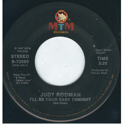 Judy Rodman I'll Be Your Baby Tonight / Love Comes From Inside Of You USED VINYL 7INCH 45 RPM SINGLE STEREO
