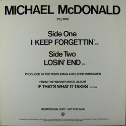 Michael McDonald I Keep Forgettin' VINYL 12" USED