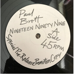 Paul Brett Nineteen Ninety Nine / Take Five USED VINYL 12INCH PROMO WHITE LABEL
