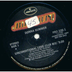 Donna Summer Unconditional Love VINYL 12" USED