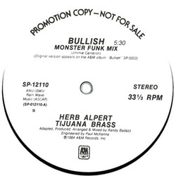 Herb Alpert & The Tijuana Brass Bullish VINYL 12" USED