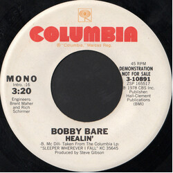 Bobby Bare Healin' USED VINYL 7INCH 45 RPM PROMO STEREO MONO