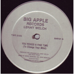 Lenny Welch You Picked A Fine Time (To Change Your Mind) USED VINYL 12INCH