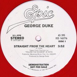George Duke Straight From The Heart / Pluck USED VINYL 12INCH PROMO 33 S RPM