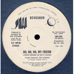 Devoshun No, No, No, My Friend (You're Wrong So Do It Again) USED VINYL 12INCH 45 RPM PROMO