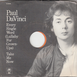 Paul Da Vinci Every Single Word (Lullaby For Grownups) Vinyl 7" USED