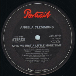 Angela Clemmons Give Me Just A Little More Time USED VINYL 12INCH 33 S RPM