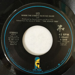 U2 Where The Streets Have No Name USED VINYL 7INCH 45 RPM