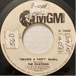 The Ovations / Louis Williams Having A Party (Medley) USED VINYL 7INCH 45 RPM PROMO STEREO MONO