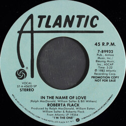 Roberta Flack In The Name Of Love Vinyl 7" USED