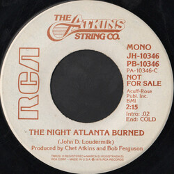 The Atkins String Co. The Night Atlanta Burned USED VINYL 7INCH 45 RPM PROMO STEREO MONO