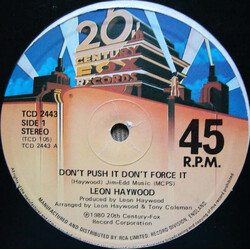 Leon Haywood Don't Push It Don't Force It USED VINYL 12INCH 45 RPM SINGLE STEREO