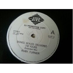 Ruby Turner Signed, Sealed, Delivered (I'm Yours) USED VINYL 12INCH 45 RPM PROMO