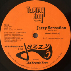 Afrika Bambaataa & The Jazzy 5 / The Kryptic Krew / Tina B Jazzy Sensation USED VINYL 12INCH 33 S RPM MISPRESS