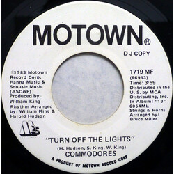 Commodores Turn Off The Lights USED VINYL 7INCH 45 RPM PROMO