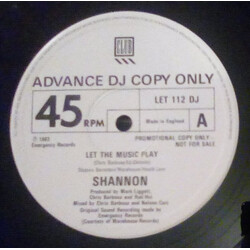 Shannon Let The Music Play USED VINYL 12INCH PROMO