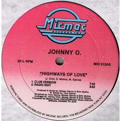 Johnny O Highways Of Love VINYL 12" USED