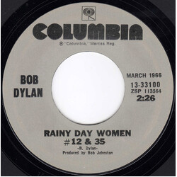 Bob Dylan Rainy Day Women #12 & 35 / Like A Rolling Stone USED VINYL 7INCH SINGLE 45 RPM MONO REISSUE