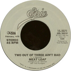 Meat Loaf Two Out Of Three Ain't Bad / Paradise By The Dashboard Light USED VINYL 7INCH 45 RPM SINGLE REISSUE STEREO