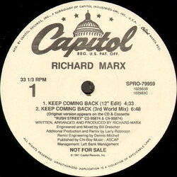 Richard Marx Keep Coming Back USED VINYL 12INCH 33 S RPM PROMO