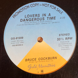 Bruce Cockburn Lovers In A Dangerous Time/Nicaragua USED VINYL 12INCH SINGLE PROMO