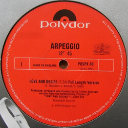 Arpeggio (2) Love And Desire USED VINYL 12INCH 45 RPM