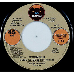 Donald O'Conner Come Alive USED VINYL 7INCH 45 RPM SINGLE PROMO STEREO